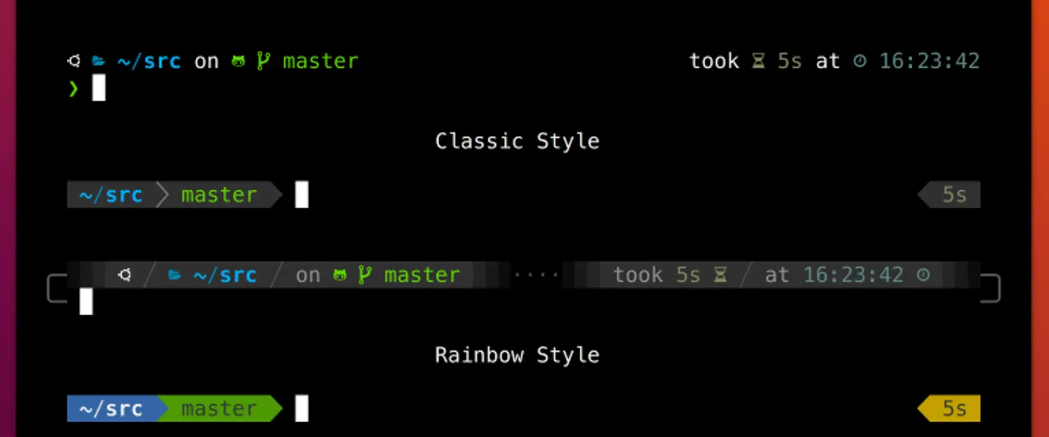 [powerlevel10k](https://github.com/romkatv/powerlevel10k)