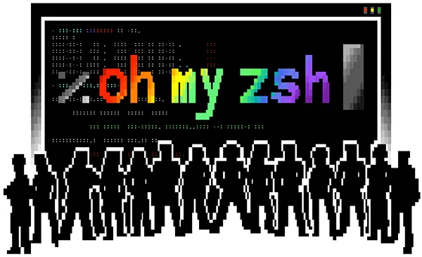 The Oh My Zsh logo, displayed in ANSI art.