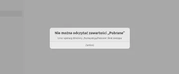 Screenshot of Transmission error and denial messages