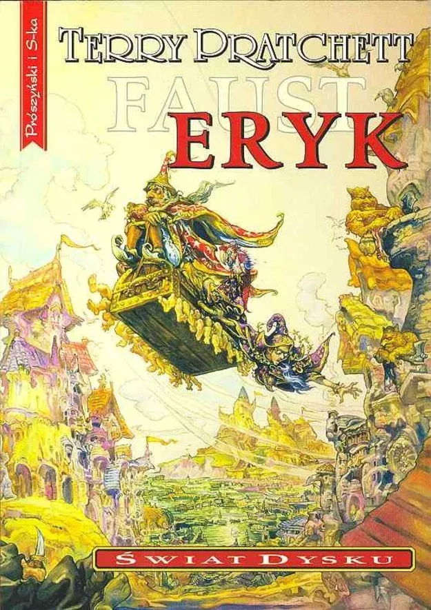 Cover of Eric featuring the young demonologist and Rincewind